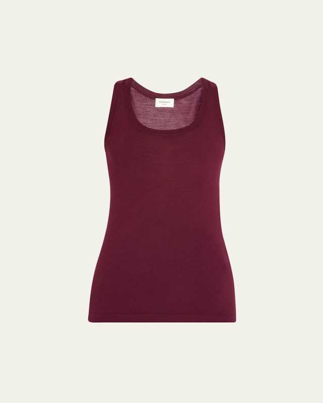 U-Neck Silk Tank Top